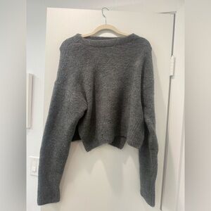 Zara Cropped Gray Sweater